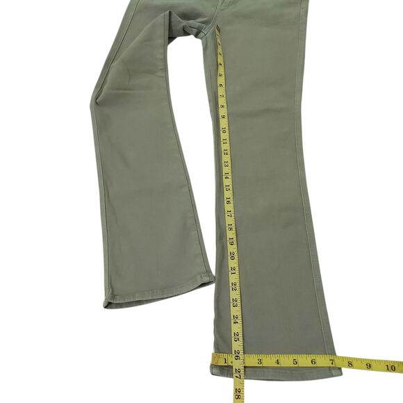 Mother Jeans Womens 27 Oil Green High Waisted Smoking Double Ankle Premium Denim - Picture 12 of 14